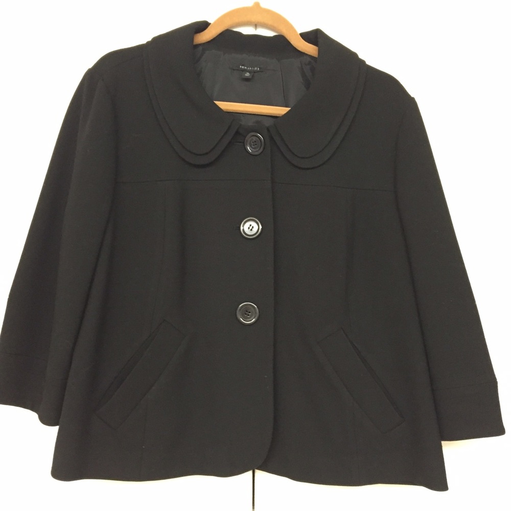 Black Semantiks crop jacket / blazer